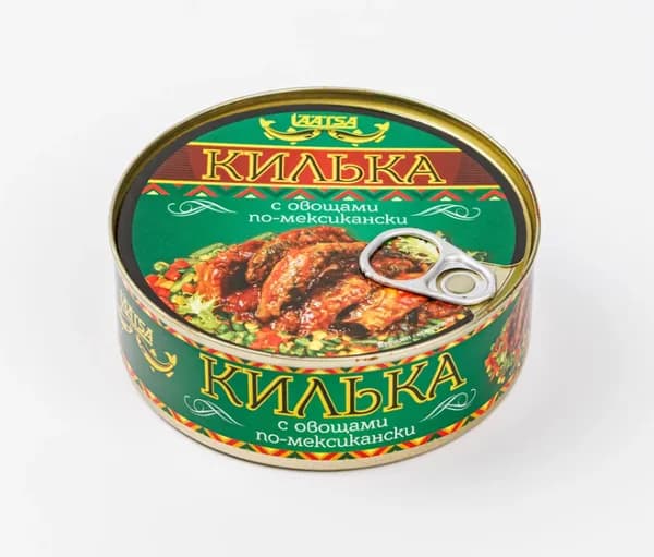 Килька каспийская с овощами по-мексикански в томатном соусе 240 гр