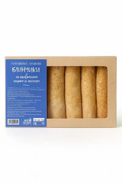 Блинчики со сливочным сыром и лососем с/с 1/350