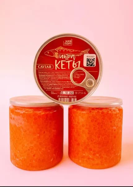 Икра кеты пл.б. 600 гр (август 2025г)