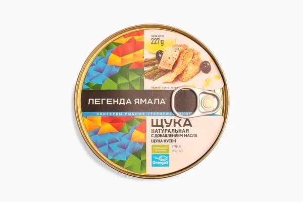 Щука натуральная с добавлением масла 227 гр