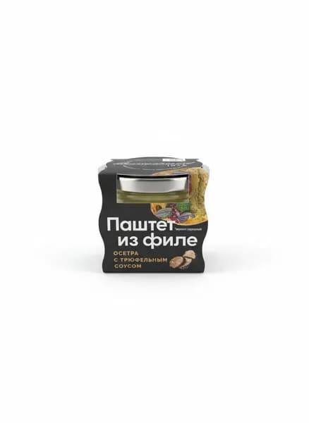 Паштет из филе осетра с трюфельным соусом ст.б.100 гр