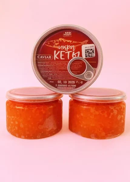 Икра кеты пл.б. 130 гр (август 2025г)